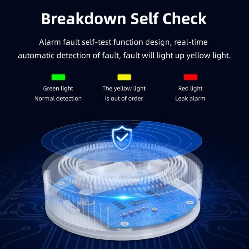 Tuya Wifi Gases Leakage Detection Device Live Voice Prompt APP Remote Alarm with Concentration Display USB Power Supplys High Decible Alarm  |   Gas detection equipment Gas detection equipment Gas detection equipment