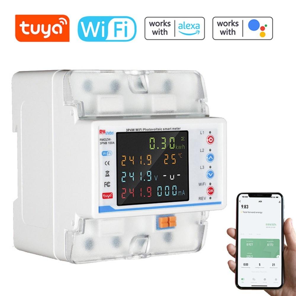 Tuya WiFi Intelligent Circuit Breaker Automatic Reclosure Protector 3P4W Power Meter Three Phase Reclosure Switch with Multiple Protections Timing Schedule Electricity Metering Functions  |   Other Instruments Measurement & Analysis Instruments Other Instruments