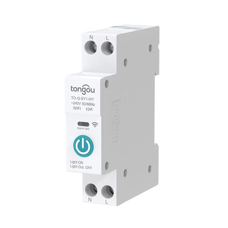 Tuya Wifi Intelligent Circuit Breaker Wireless Remotes Control Din Rail Switch Compatible with Alexa Google Home 10A  |   Other Instruments Measurement & Analysis Instruments Other Instruments