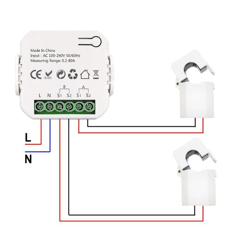 Tuya Wifi Intelligent Energy Meter Solar PV System Power Production Consumption Bidirectional Monitoring Meter Mobilephone APP Control Power Monitor with CT  |   Electrical Measuring Tools Electrical Measuring Tools Electrical Measuring Tools