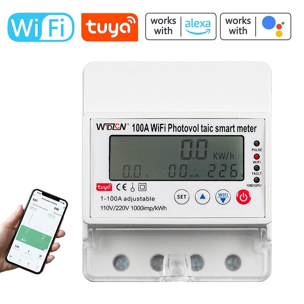 Tuya WiFi Intelligent Photovoltaic Meter Breaker Timer Multifunctional Solar Bidirectional Hour Meter Home Electronic Appliances Remote Controller  |   Electrical Measuring Tools Electrical Measuring Tools Electrical Measuring Tools