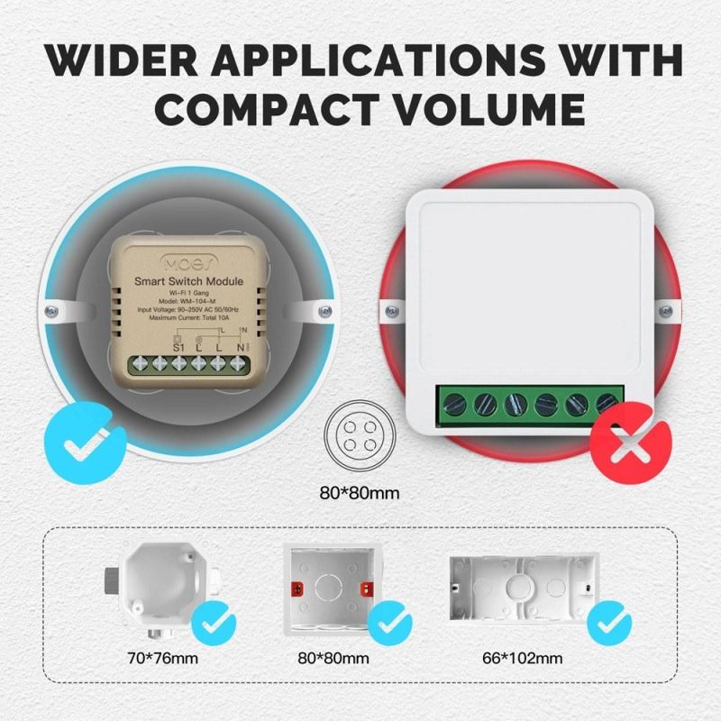 Tuya WiFi Intelligent Switch Dimmer DIY Module Light Switch Mobilephone APP Remotely Control Activate Home Devices Compatible with Alexa and  Assistant for Voice Control  |   Other Instruments Measurement & Analysis Instruments Other Instruments