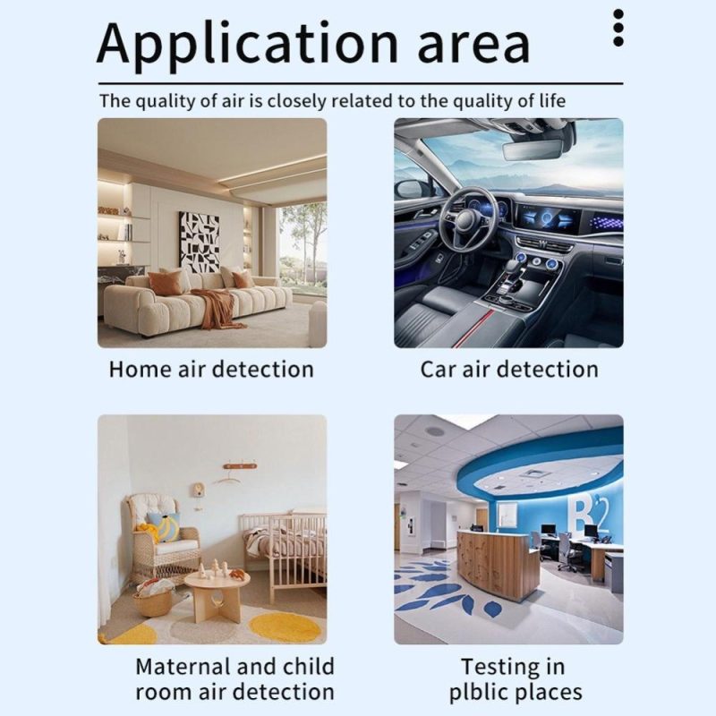 Tuya WiFi Multifunctional Air Quality Meter Household HCHO TVOC Carbon Monoxide CO2 PM2.5 PM10 Tester Portable Temperature Humidity Detector 2.8-inch TFT Display with Alarm Function  |   Temperature & Humidity Measurements Measurement & Analysis Instruments Temperature & Humidity Measurements