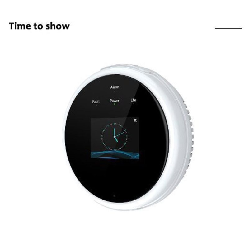 Tuya Wifi Natural Gas-Sensor Household Intelligent Combustible Gas-Alarm Detector Gas-Leakage Sensor Compatible with Amazon Alexa Google Assistant  |   Gas detection equipment Gas detection equipment Black