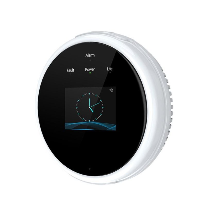 Tuya Wifi Natural Gas-Sensor Household Intelligent Combustible Gas-Alarm Detector Gas-Leakage Sensor Compatible with Amazon Alexa Google Assistant  |   Gas detection equipment Gas detection equipment Black