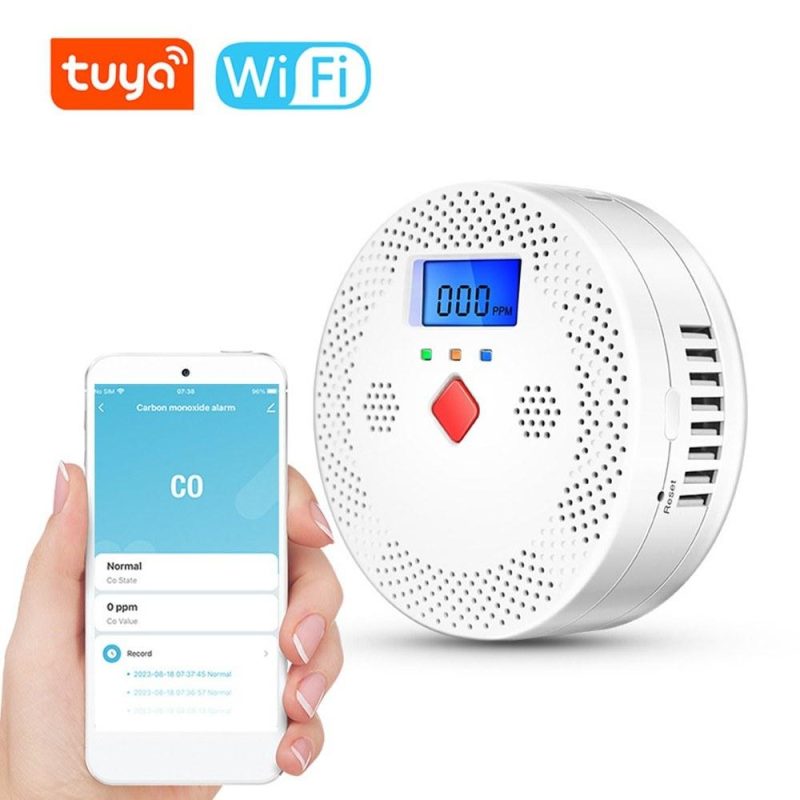 Tuya Wifi Portable Electrochemical Sensor CO Tester LCD Screen Carbon Monoxide Detector with Sound Lihgt Alarm and Low Battery Reminder Function  |   Gas detection equipment Gas detection equipment Gas detection equipment