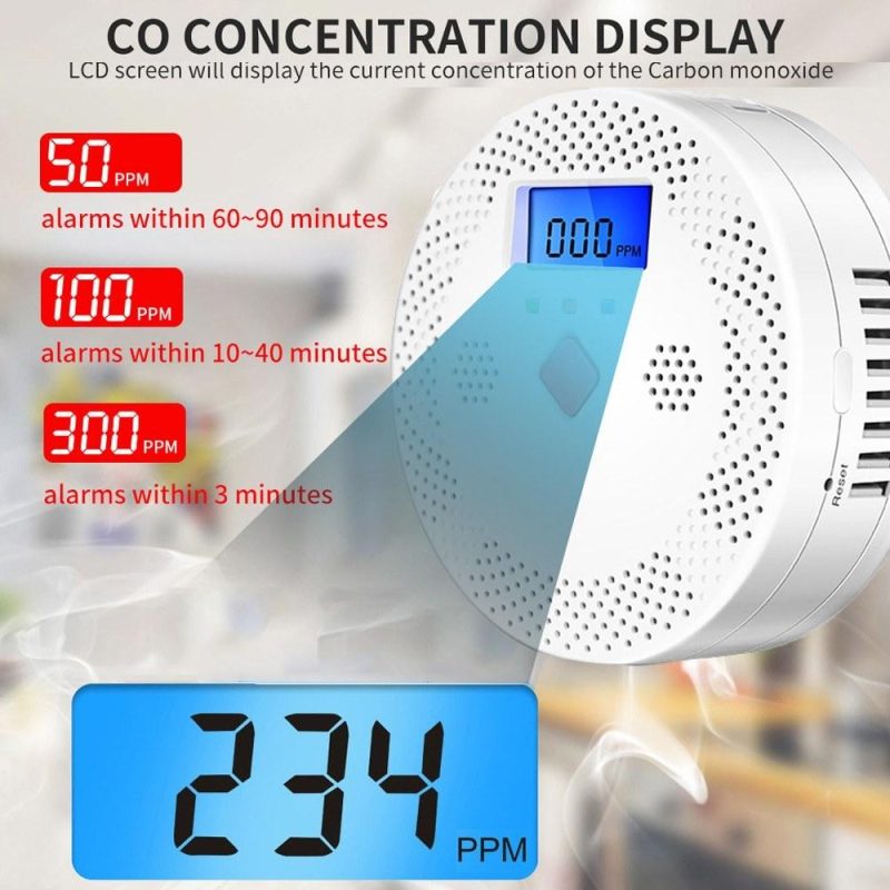 Tuya Wifi Portable Electrochemical Sensor CO Tester LCD Screen Carbon Monoxide Detector with Sound Lihgt Alarm and Low Battery Reminder Function  |   Gas detection equipment Gas detection equipment Gas detection equipment