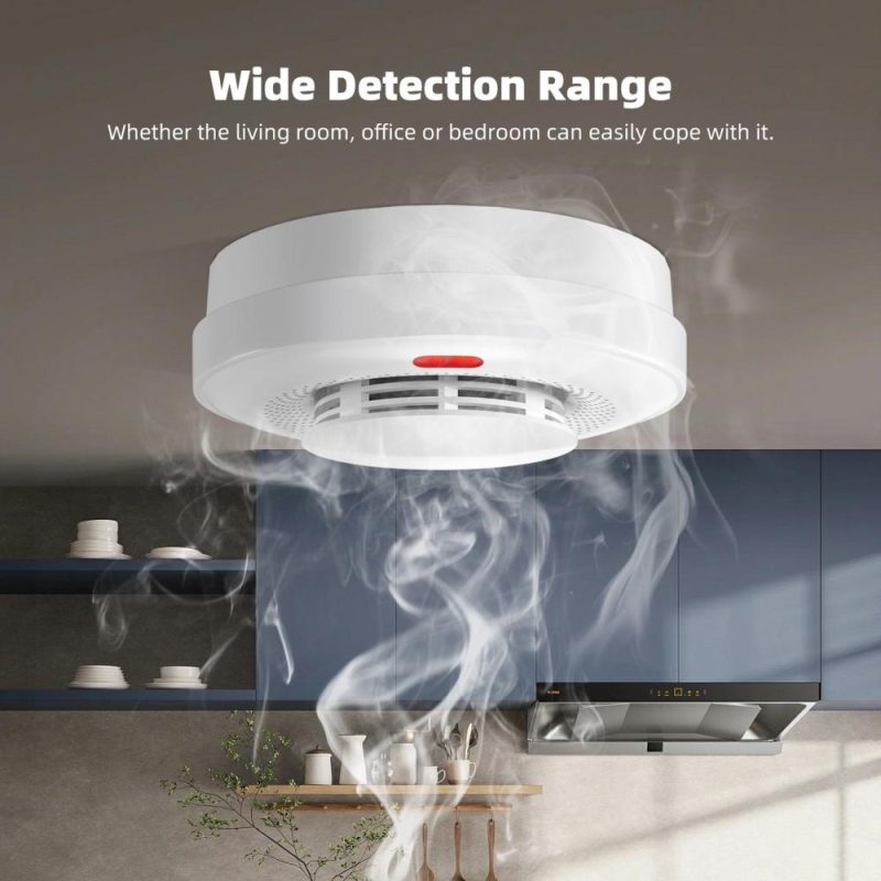 Tuya Wifi Smoke Detector Fire Protecting Sound Alarm Sensor Cellphone APP Remote Push Alert with Alarm Cancel Function  |   Gas detection equipment Gas detection equipment Gas detection equipment