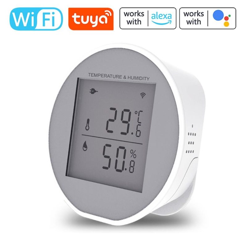 Tuya WiFi Temperature Humidity Sensor Intelligent Hygrothermograph Meter with High and Low Temperature Alarm Function Compatible with Alexa and Google Home  |   Temperature & Humidity Measurements Measurement & Analysis Instruments Temperature & Humidity Measurements