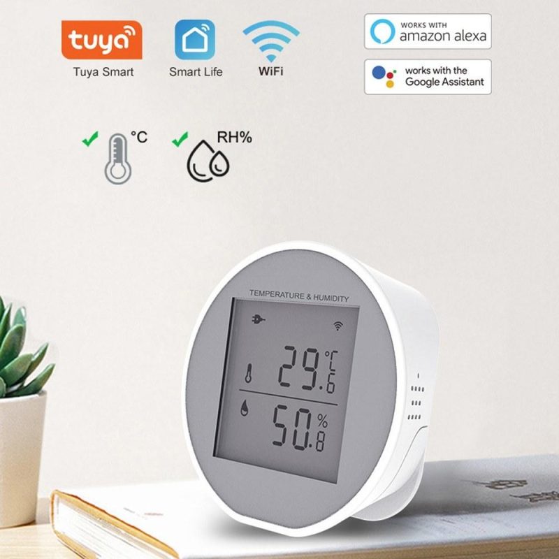 Tuya WiFi Temperature Humidity Sensor Intelligent Hygrothermograph Meter with High and Low Temperature Alarm Function Compatible with Alexa and Google Home  |   Temperature & Humidity Measurements Measurement & Analysis Instruments Temperature & Humidity Measurements