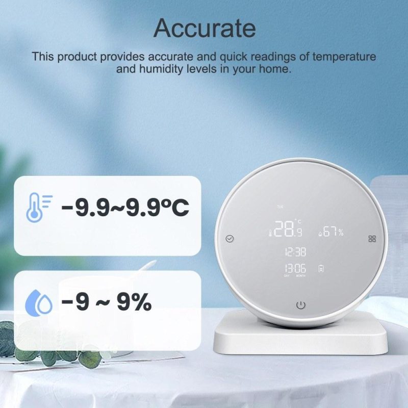 Tuya WIFI USB Rechargeable Temperature and Humidity Meter Compatible with Google Home Alexa  |   Temperature & Humidity Measurements Measurement & Analysis Instruments Temperature & Humidity Measurements