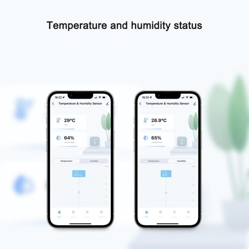 Tuya WIFI USB Rechargeable Temperature and Humidity Meter Compatible with Google Home Alexa  |   Temperature & Humidity Measurements Measurement & Analysis Instruments Temperature & Humidity Measurements