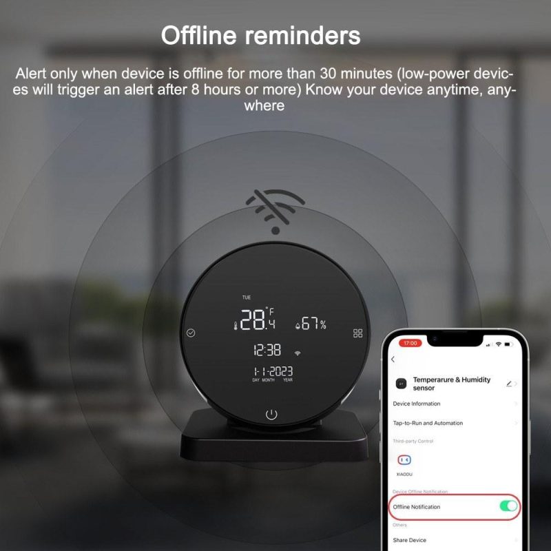 Tuya WIFI USB Rechargeable Temperature and Humidity Meter LCD Display IR Remote Controller Compatible with Google Home Alexa  |   Temperature & Humidity Measurements Measurement & Analysis Instruments Black