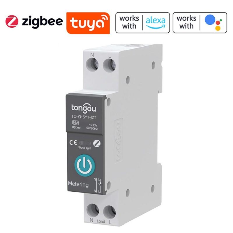 Tuya Zigbee Intelligent Circuit Breaker Wireless Remotes Control Din Rail Switch Compatible with Alexa Google Home 16A  |   Other Instruments Measurement & Analysis Instruments Other Instruments