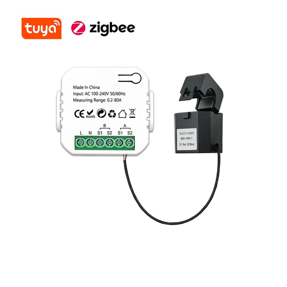 Tuya ZigBee Intelligent Energy Meter Solar PV System Power Production Consumption Bidirectional Monitoring Meter Mobilephone APP Control Power Monitor with CT  |   Electrical Measuring Tools Electrical Measuring Tools Electrical Measuring Tools