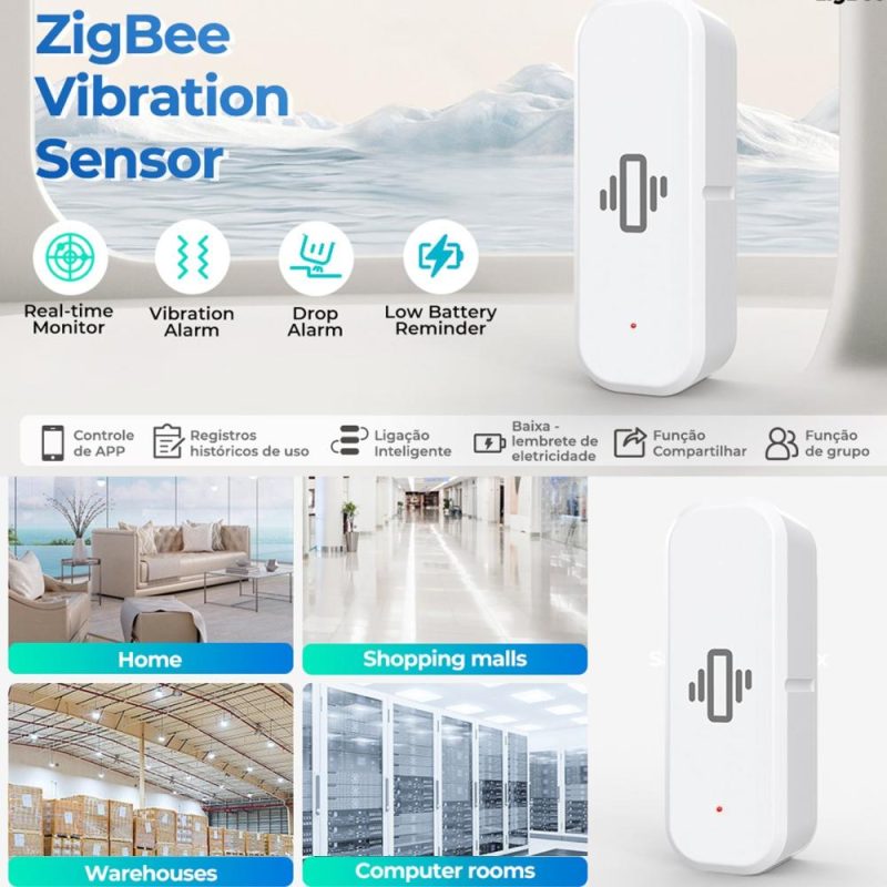 Tuya ZigBee Intelligent Vibration Drop Sensor Detector Real Time Motion Vibration Alarm Sensor (Used with ZigBee 3.0 Gateways )  |   Other Instruments Measurement & Analysis Instruments Other Instruments