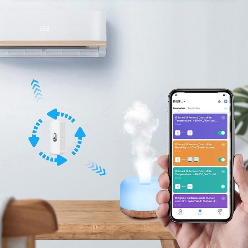 Tuya ZigBee Temperature Humidity Sensors Indoor Detector APP Real-time Monitoring Intelligent Linkage Compatible with Alexa Google Home Need to be Used with Gate-way  |   Temperature & Humidity Measurements Measurement & Analysis Instruments Temperature & Humidity Measurements