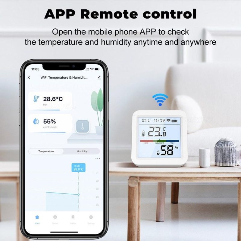 Tuya ZigBee Temperature Humidity Tester LCD Backlight Display Mobilephone APP Remotely Control Intelligent Linkage Compatible with Alexa and Google Home  |   Temperature & Humidity Measurements Measurement & Analysis Instruments Temperature & Humidity Measurements