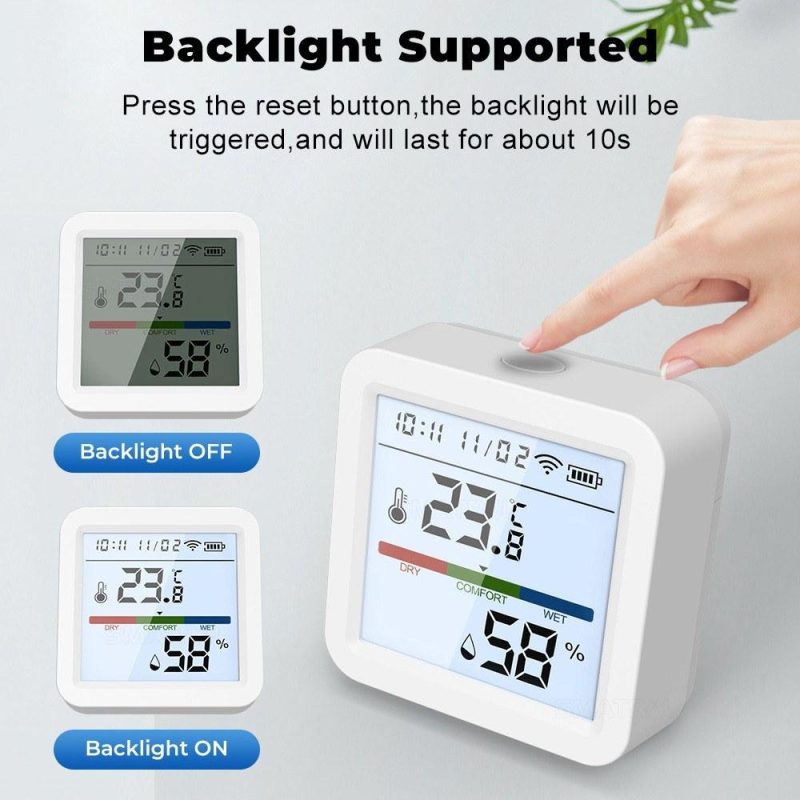 Tuya ZigBee Temperature Humidity Tester LCD Backlight Display Mobilephone APP Remotely Control Intelligent Linkage Compatible with Alexa and Google Home  |   Temperature & Humidity Measurements Measurement & Analysis Instruments Temperature & Humidity Measurements