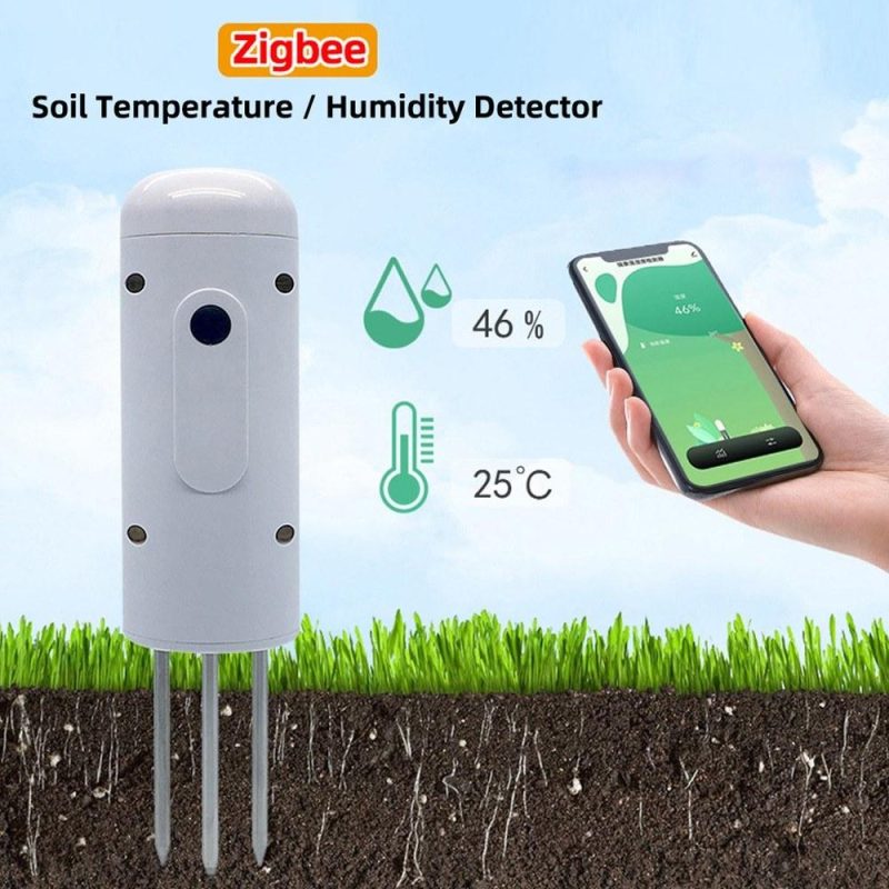 Tuya Zigbee Wireless Soil Moisture Meter Intelligent Temperature Humidity Tester  |   Soil analysis equipment Measurement & Analysis Instruments Soil analysis equipment