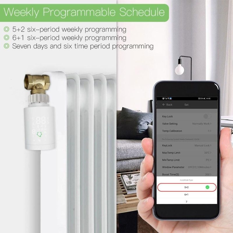 Tuya ZIGBEE3.0 Intelligent Radiator Actuator Programmable Thermostatic Radiator Valve Temperature Controller Voice Control via Alexa  |   Other Instruments Measurement & Analysis Instruments Other Instruments