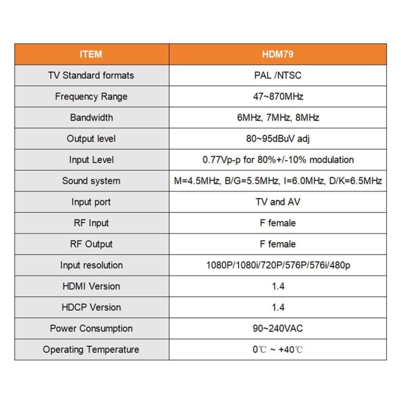 TV/AV to RF Modulator Coaxial UHF Converter Adapter w/ANT & Channel Switch for Gaming Laptop Blu-ray HD Digital AV Video to Analog Coax NTSC TV  |   Other Instruments Measurement & Analysis Instruments Orange