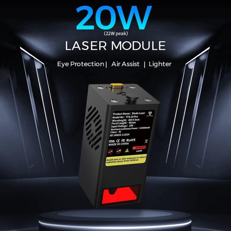 Two Trees 20W Optical Power Laser Module with Air Assist  |   Laser Equipment Laser Equipment Laser Equipment