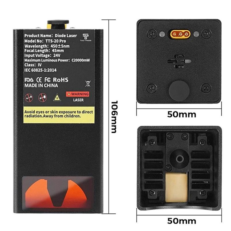 Two Trees 20W Optical Power Laser Module with Air Assist  |   Laser Equipment Laser Equipment Laser Equipment