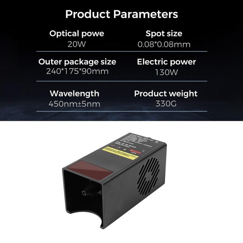 Two Trees 20W Optical Power Laser Module with Air Assist  |   Laser Equipment Laser Equipment Laser Equipment