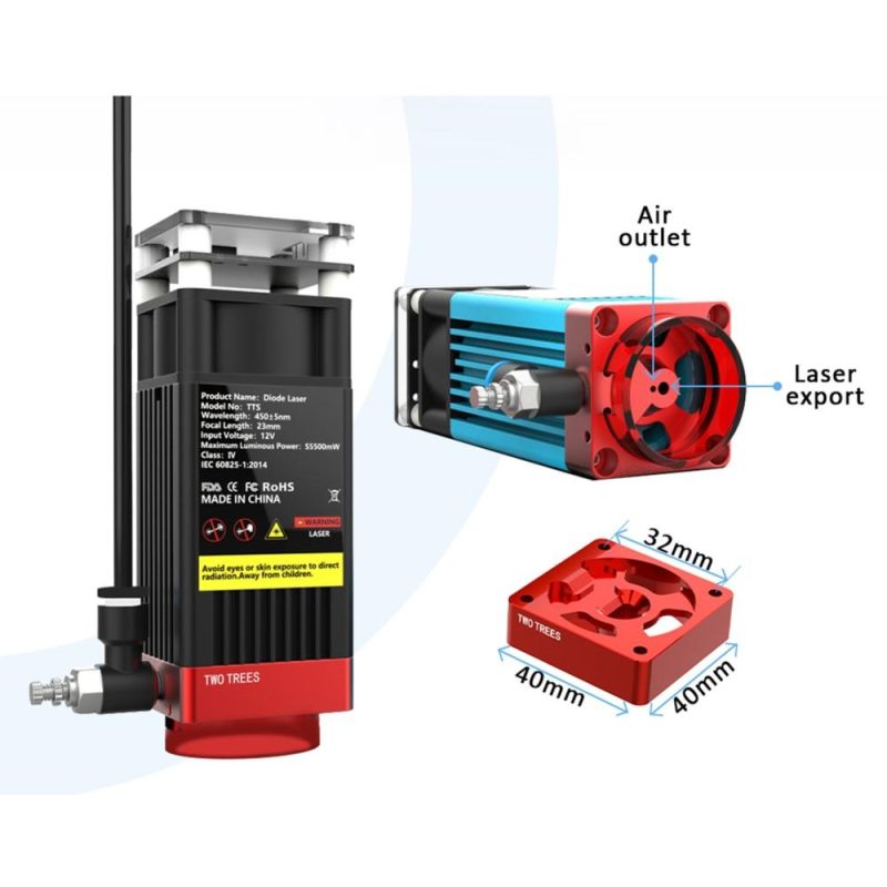 Two Trees Air Assist High Speed Air Pump 10-30L/min Adjustable Airflow  |   Laser Equipment Laser Equipment Black