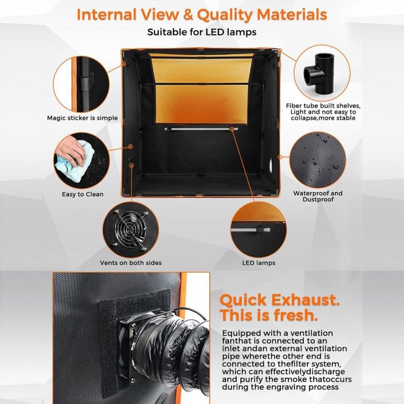 Two Trees Laser Engraver Enclosure with Vent Fireproof and Waterproof Dustproof Protective Cover  |   Laser Equipment Laser Equipment Laser Equipment