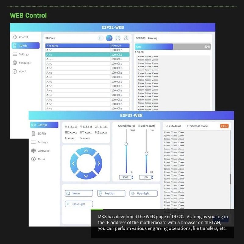 Two Trees Laser Engraver MKS DLC32 V2.1 Mainboard 32bit CNC Upgrade Controller Suitable for CNC Laser Engraving and Cutting Machine  |   Laser Equipment Laser Equipment Laser Equipment