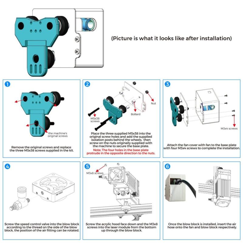 Two Trees PP-T300 Turbo Air Pump Laser Engraved Air Assist Pump  |   Laser Equipment Laser Equipment Laser Equipment