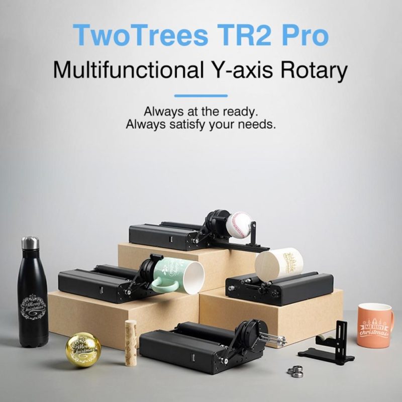 Two Trees TR2 Pro 4 in 1 Y-axis Rotary Roller Multifunctional Laser Engraver Attachment Use for Column Cylinder Bottle Cans Rings Engraving  |   Laser Equipment Laser Equipment Laser Equipment