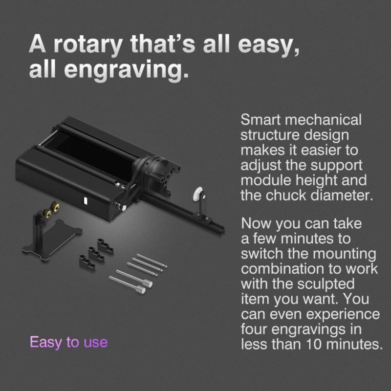 Two Trees TR2 Pro 4 in 1 Y-axis Rotary Roller Multifunctional Laser Engraver Attachment Use for Column Cylinder Bottle Cans Rings Engraving  |   Laser Equipment Laser Equipment Laser Equipment