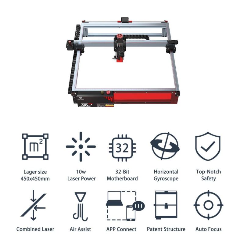 Two Trees TS2 10W Laser Engraver Cutter with Air Assit System  |   Laser Equipment Laser Equipment Laser Equipment