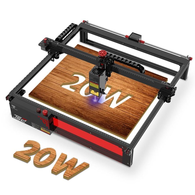 Two Trees TS2 20W Laser Engraver Auto Focus with Air Assist System 410x410mm Engraving Area  |   Laser Equipment Laser Equipment Black+Red