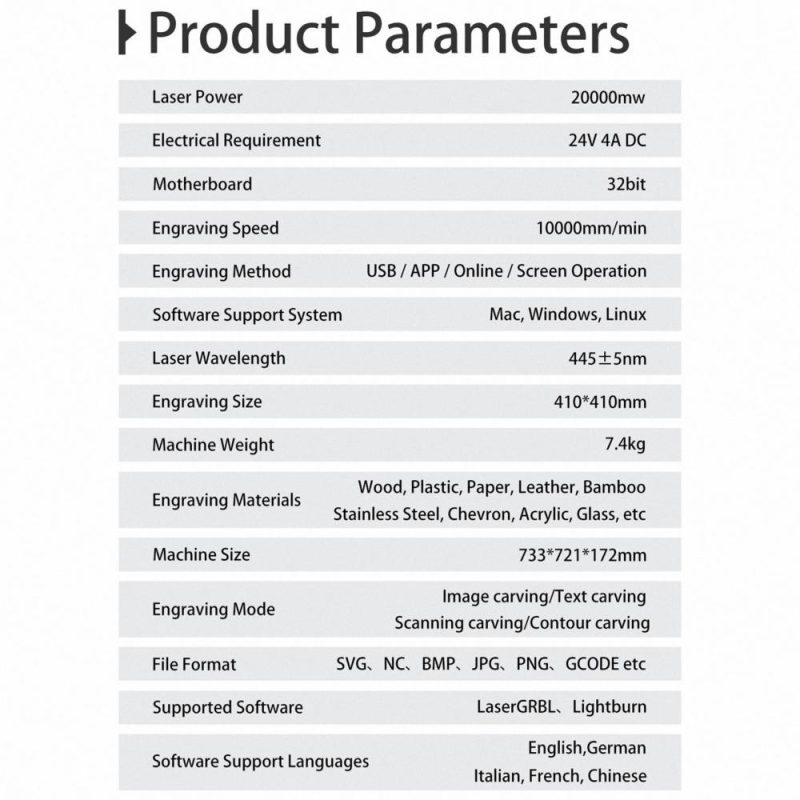 Two Trees TS2 20W Laser Engraver Auto Focus with Air Assist System 410x410mm Engraving Area  |   Laser Equipment Laser Equipment Black+Red