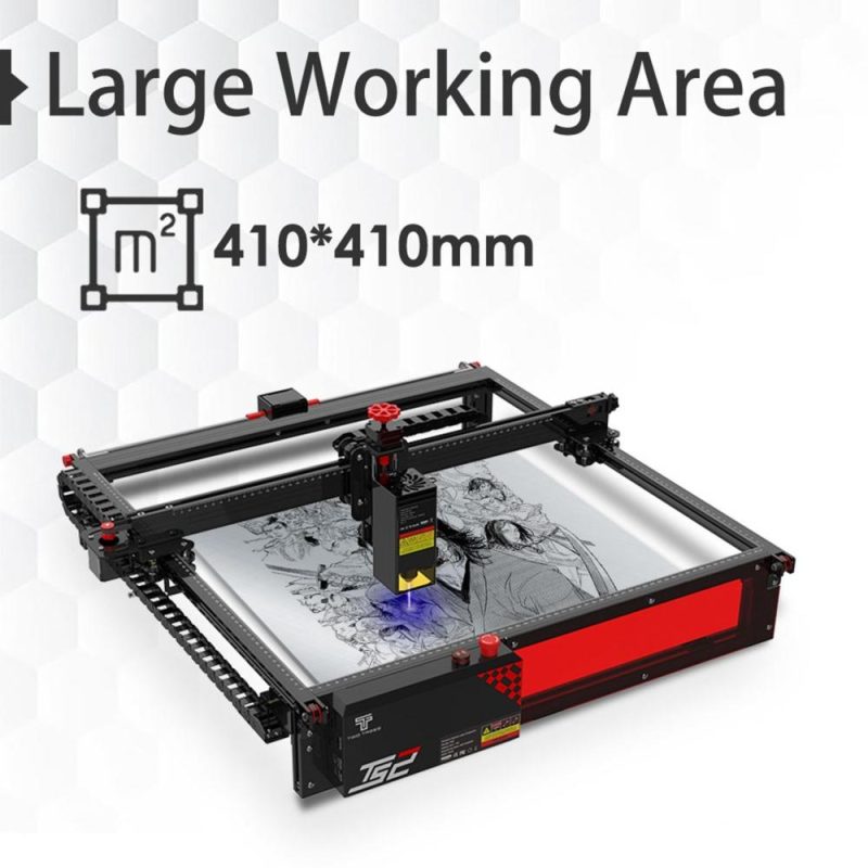 Two Trees TS2 20W Laser Engraver Auto Focus with Air Assist System 410x410mm Engraving Area  |   Laser Equipment Laser Equipment Black+Red