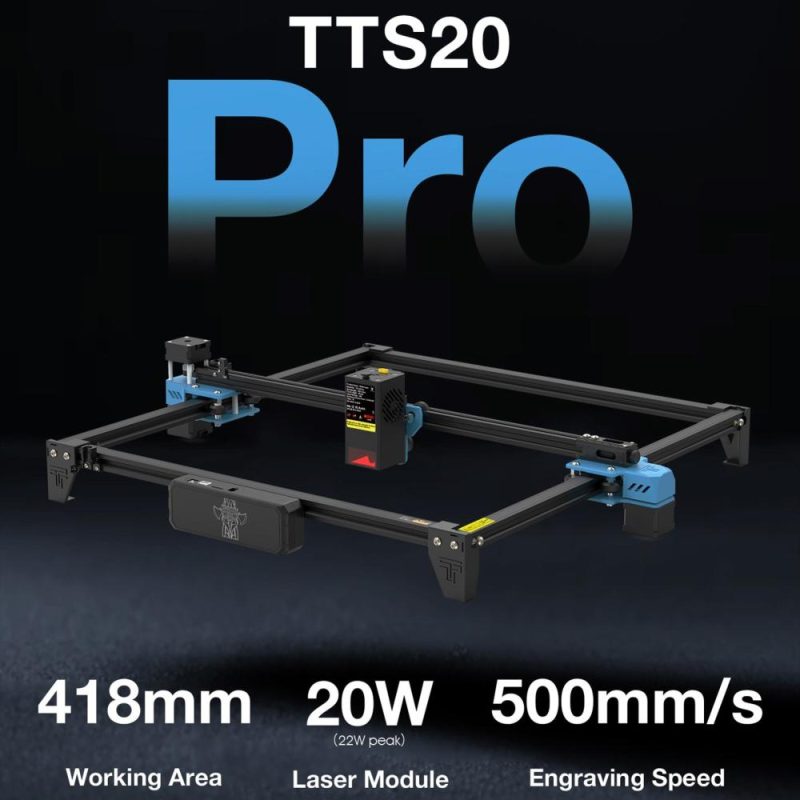 Two Trees TTS-20 PRO 20W Laser Engraver with 400x400mm Honeycomb Working Table and Air Pump  |   Laser Equipment Laser Equipment Laser Equipment