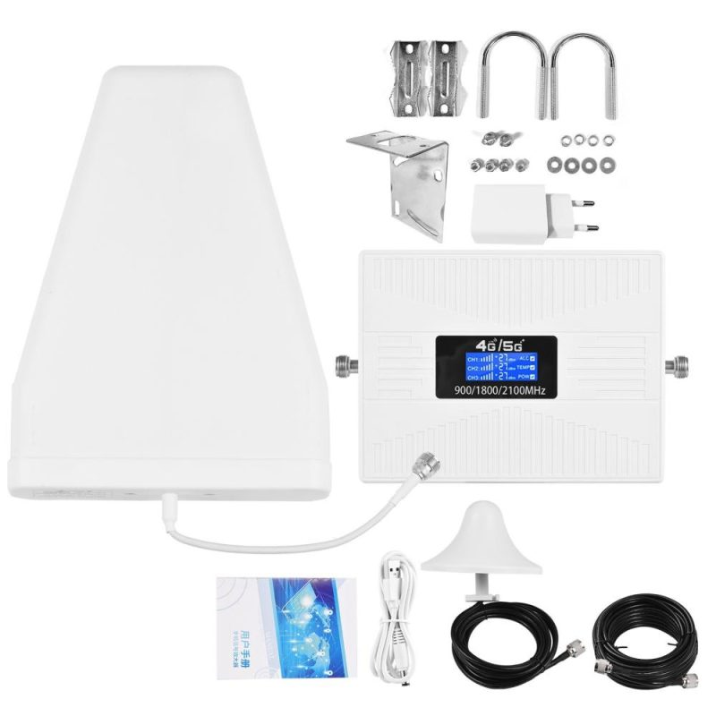 TXC19SL-GDW Tri Band Signal Amplifier 900 1800 2100 GSM DCS WCDMA 2G/3G/4G LTE Universal Signal Booster for Home/Office  |   Other Instruments Measurement & Analysis Instruments Other Instruments