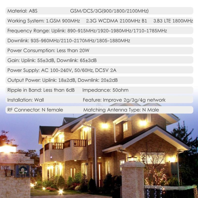 TXC19SL-GDW Tri Band Signal Amplifier 900 1800 2100 GSM DCS WCDMA 2G/3G/4G LTE Universal Signal Booster for Home/Office  |   Other Instruments Measurement & Analysis Instruments Other Instruments