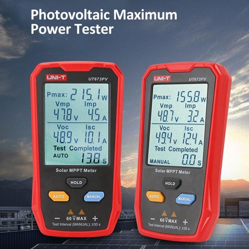 UNI-T UT673PV Solor MPPT Meter Photovoltaic Maximum Power Tester Peak Open Circuit Voltage Short Circuit Current Pmax Lmp Test  |   Other Instruments Measurement & Analysis Instruments Other Instruments