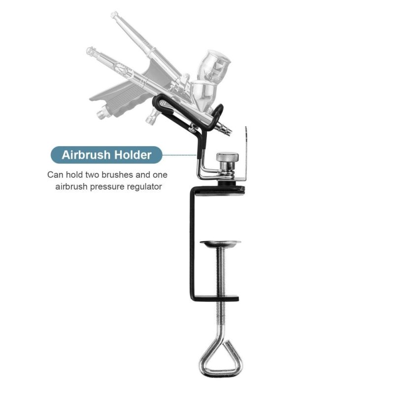 Universal Airbrush Holder Stand Airbrush Rack Tool Two-Brush Holder Clamp-on Table Stand  |   Electrical Equipment & Supplies Electrical Equipment & Supplies Electrical Equipment & Supplies