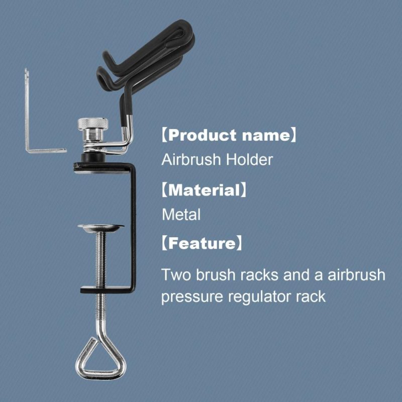 Universal Airbrush Holder Stand Airbrush Rack Tool Two-Brush Holder Clamp-on Table Stand  |   Electrical Equipment & Supplies Electrical Equipment & Supplies Electrical Equipment & Supplies