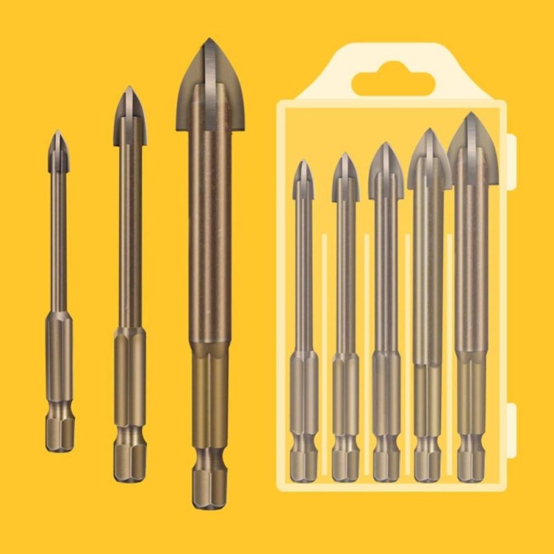 Universal Drill Bit Set Carbide Drill Bit Multifunctional Drill Bits Glass Ceramic Full Ceramic Tile Wall Wood Hole Punch Drill Set  |   Hardware & Accessories Hardware & Accessories Hardware & Accessories