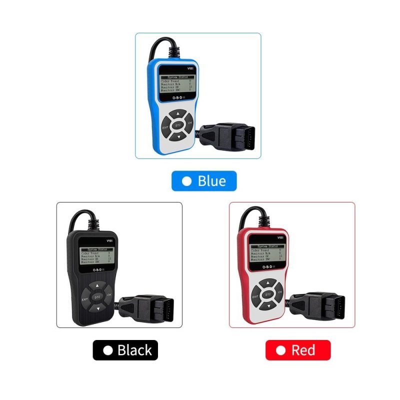 Universal O-B-D II Scanner Car Engine Fault Code Reader E-O-B-D O-B-D 2 CAN Diagnostic Scan Tool for O-B-D II Protocol Cars Since 1996  |   Other Instruments Measurement & Analysis Instruments Black/Blue/Red