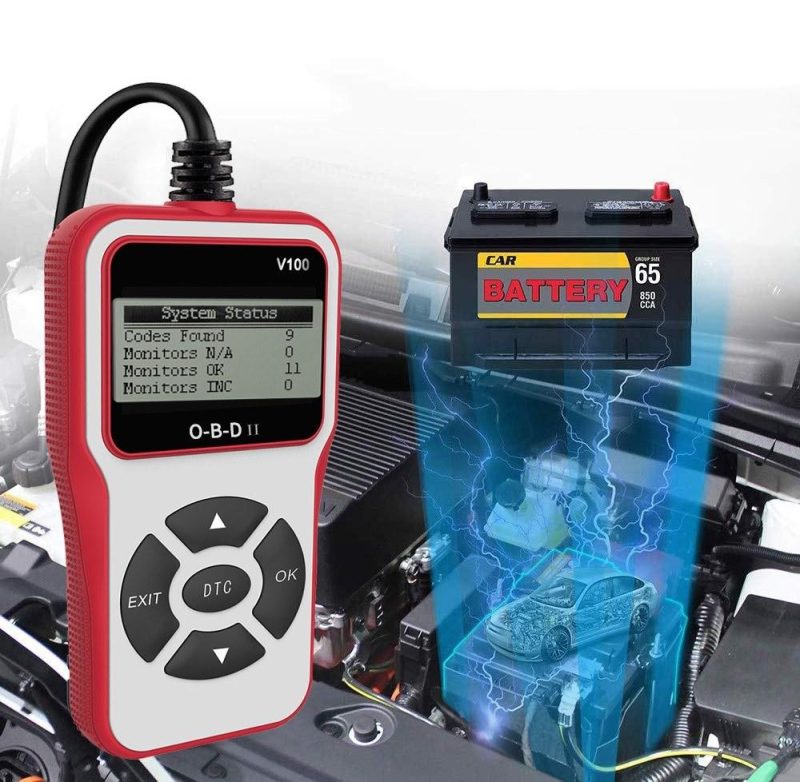 Universal O-B-D II Scanner Car Engine Fault Code Reader E-O-B-D O-B-D 2 CAN Diagnostic Scan Tool for O-B-D II Protocol Cars Since 1996  |   Other Instruments Measurement & Analysis Instruments Black/Blue/Red