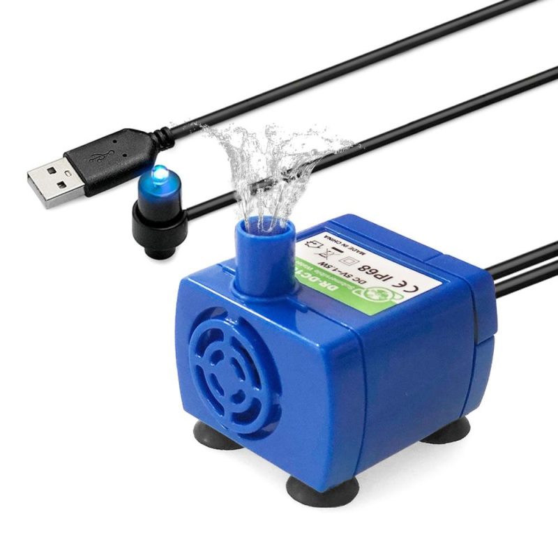 USB Pet Water Fountain Pump Replacement Low Noise Pump Motor with Auto Shut Off  |   Others Others Blue+ Black