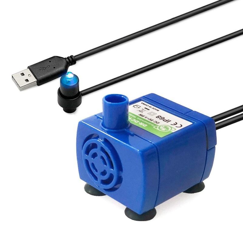 USB Pet Water Fountain Pump Replacement Low Noise Pump Motor with Auto Shut Off  |   Others Others Blue+ Black